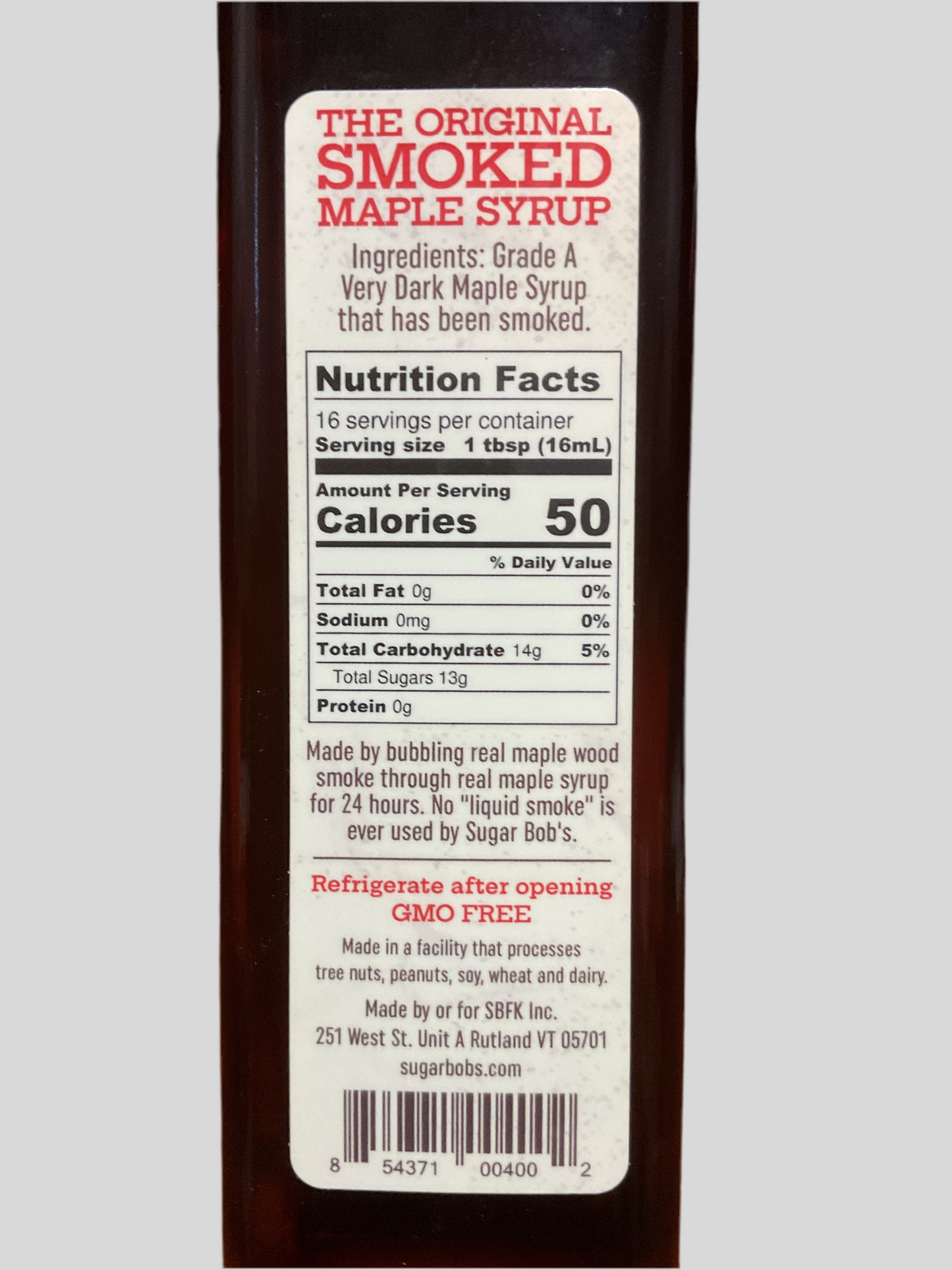 Sugar Bob's Smoked Maple Syrup