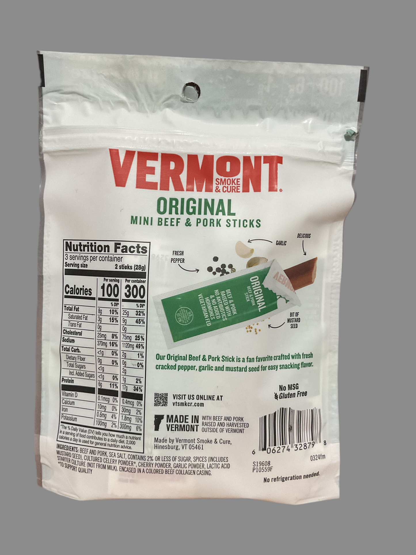 Vermont Smoke and Cure Beef/Pork Mini Sticks